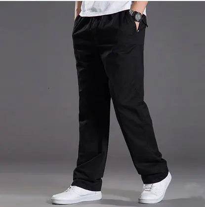 KK LUFAINA Men's Cargo Pants - Elastic Waist, Multi-Pocket, Plus Size 6XL - Buy Center US