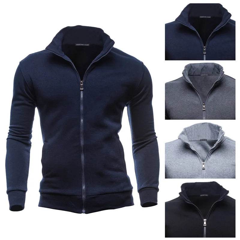 MRMT Men's Stand-Up Collar Jacket - Casual Hoodless Zipper Coat - Buy Center US