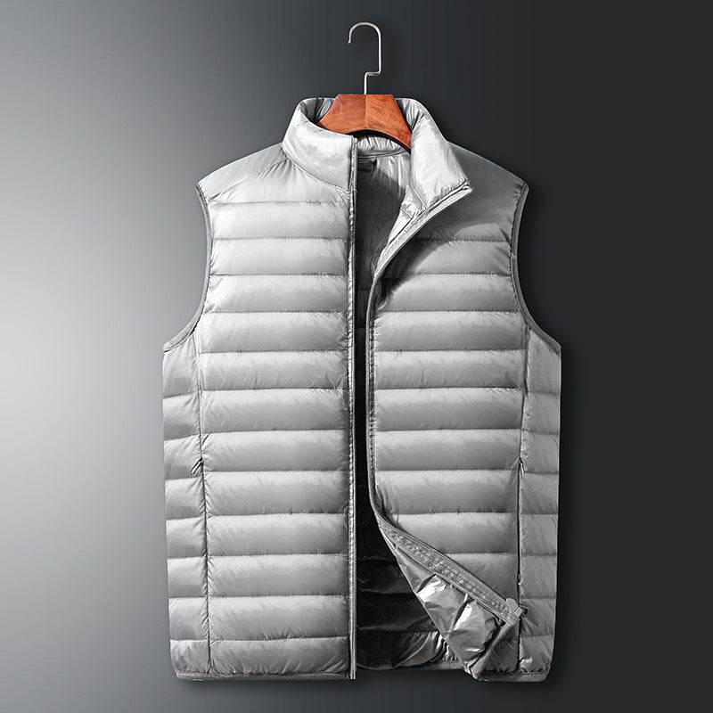 Buycenter Men's & Women's Lightweight Vest Coat - Stand Collar, Zipper Pockets - Buy Center US