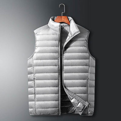 Buycenter Men's & Women's Lightweight Vest Coat - Stand Collar, Zipper Pockets - Buy Center US