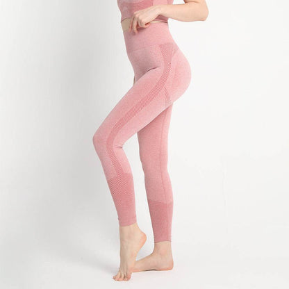 Women's Seamless Dots Peach Yoga Pants - Stylish & Comfortable Fit - Buy Center US