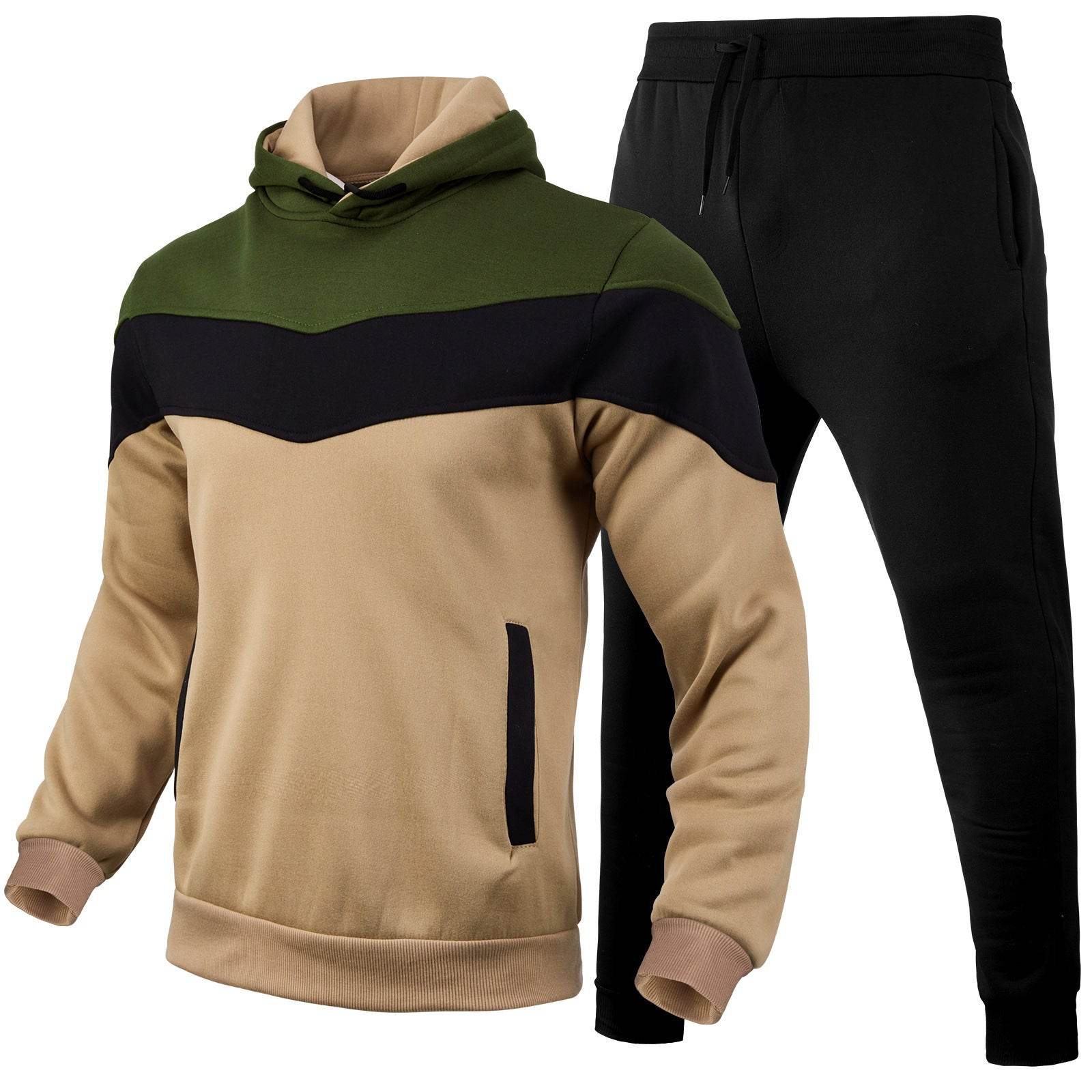 Buycenter Men's Color Matching Hoodie Sportswear Suit - Casual Spring Wear - Buy Center US