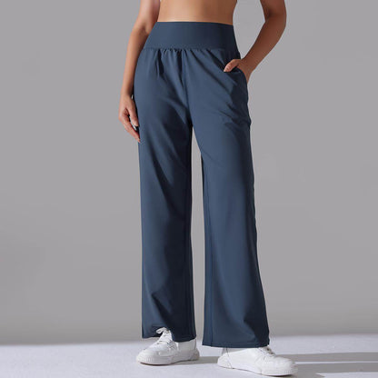 Women's Loose Wide Leg Yoga Pants - Comfortable, Stylish for Running - Buy Center US