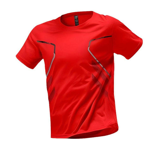 Solid Color Sports T-Shirt - Short Sleeve Pullover in Stylish Polyester - Buy Center US