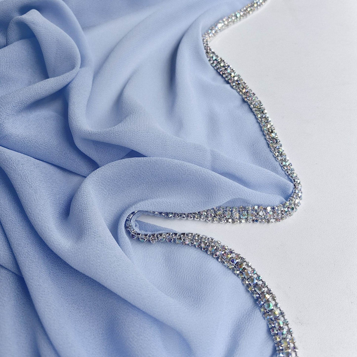 Light Diamond Chiffon Scarves for Women - Elegant Toe-Covered Fashion Accessory - Buy Center US