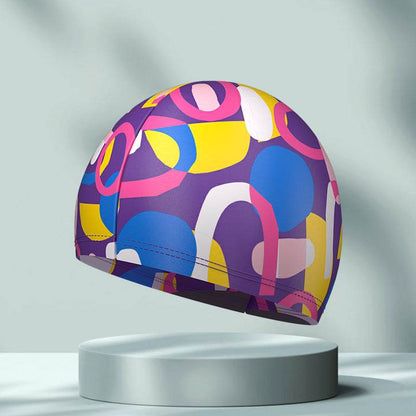 Comfortable High Elastic Swimming Cap - Stylish Patterns for Adults - Buy Center US