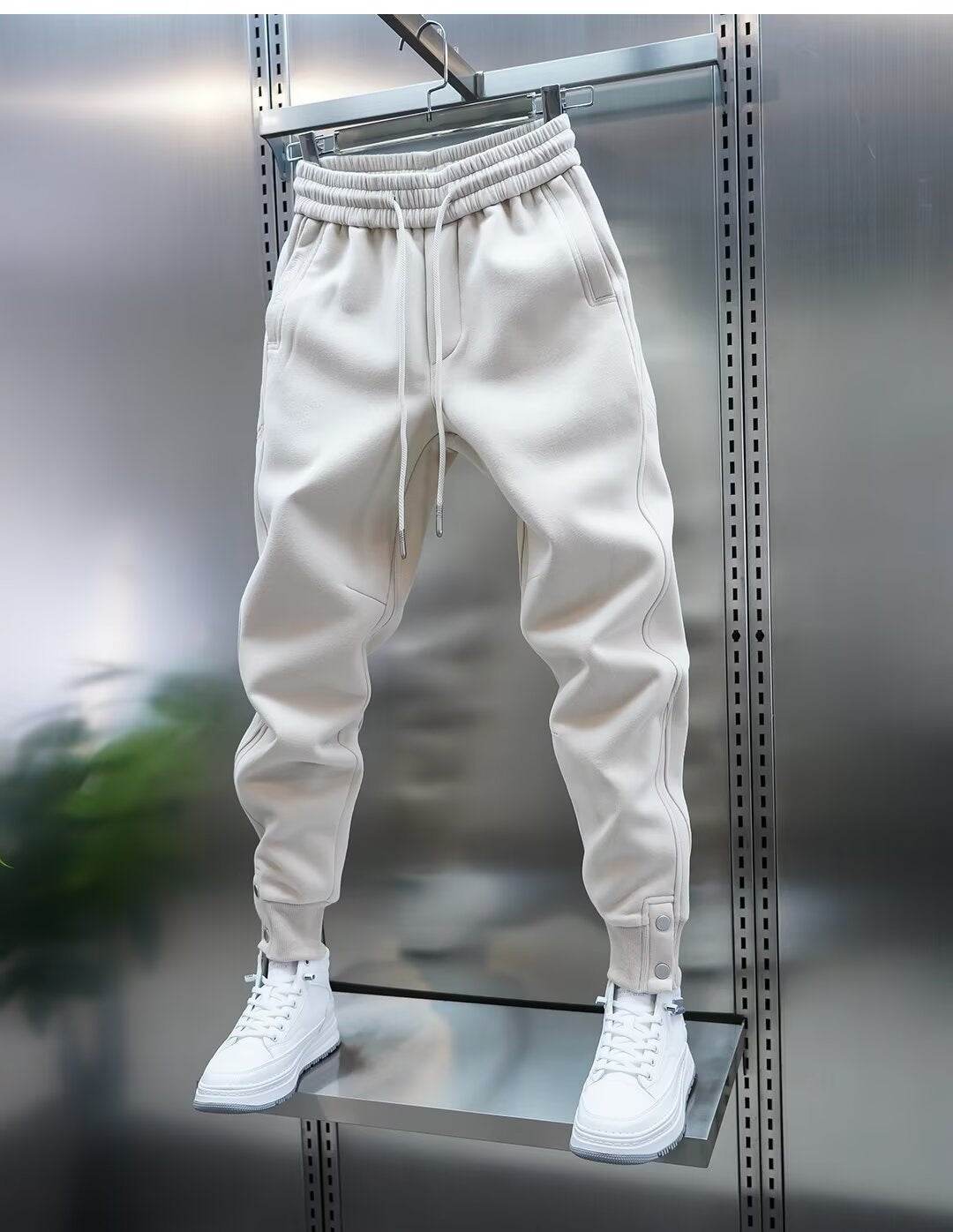 Men's All-Matching Ankle Banded Slacks - Casual Solid Color Pants - Buy Center US