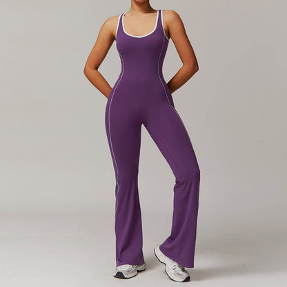 European & American Hollow Beauty Back Jumpsuit - Stylish Yoga Dance Wear - Buy Center US