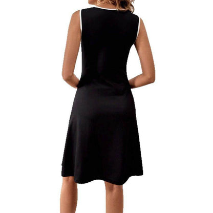 Temperament Commute Sleeveless Dress - Color Matching & Comfortable Fit - Buy Center US