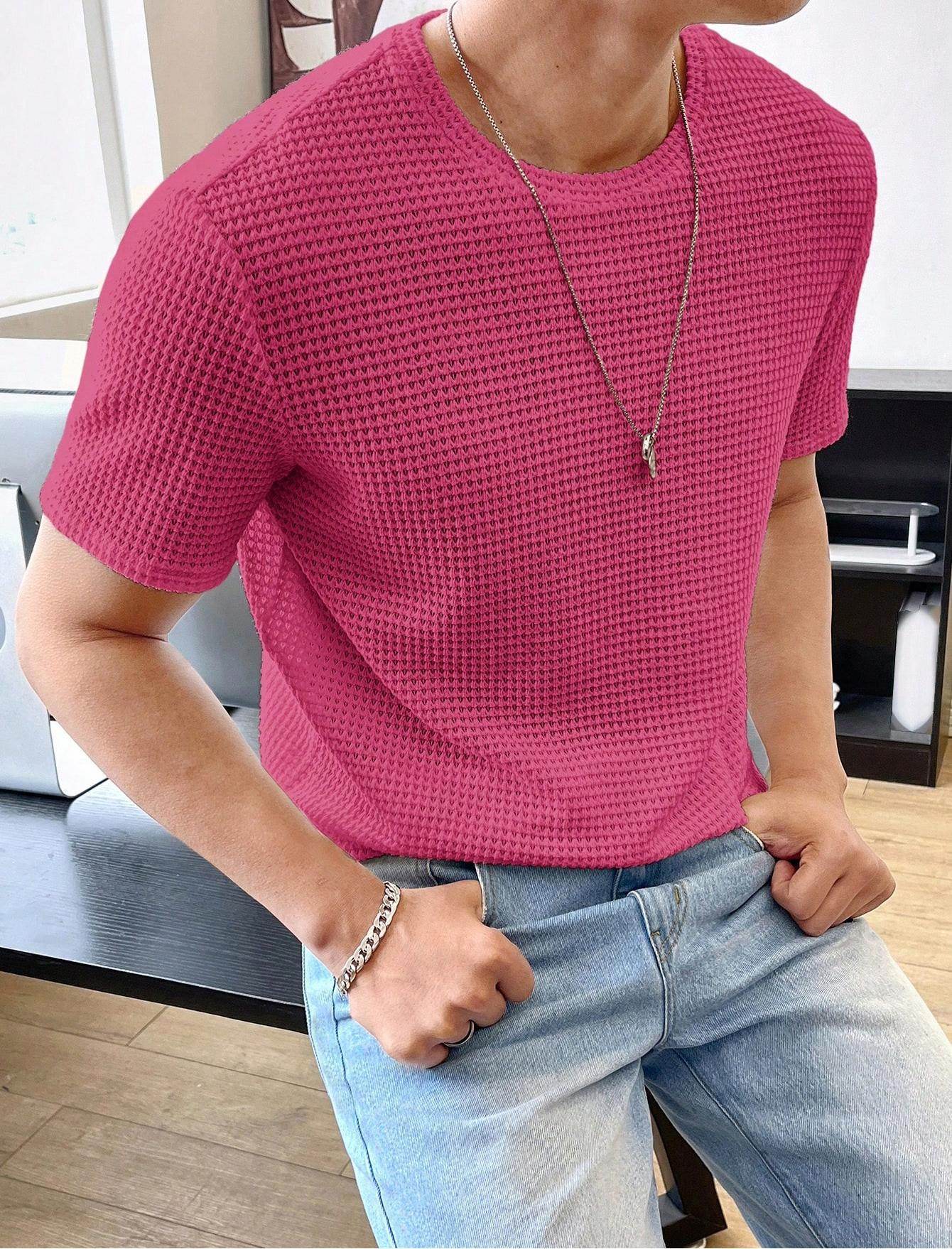 Men's Casual Short Sleeve T-Shirt - Loose Fit, Solid Colors Available - Buy Center US