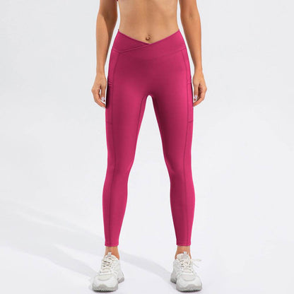 Women's High Waist Yoga Pants - Nude Feel Fitness Tights in Multiple Colors - Buy Center US
