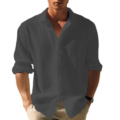 Buycenter Men's Long Sleeve Fashion Tops - Stylish & Comfortable Cotton Apparel - Buy Center US