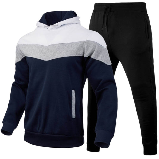 Buycenter Men's Color Matching Hoodie Sportswear Suit - Casual Spring Wear - Buy Center US