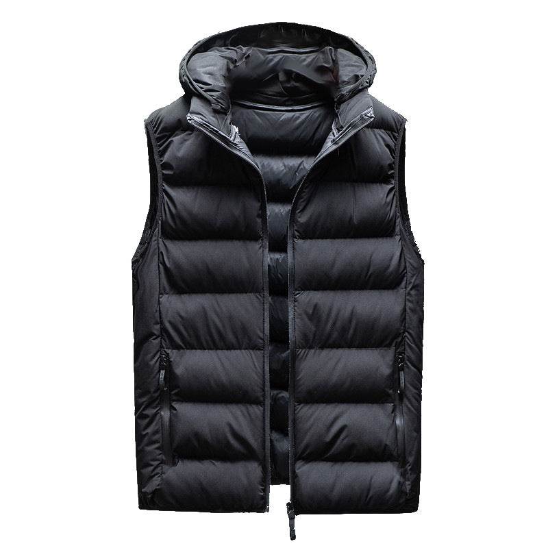 Buycenter Men’s Hooded Waistcoat - Loose Fit, Plus Sizes Available - Buy Center US