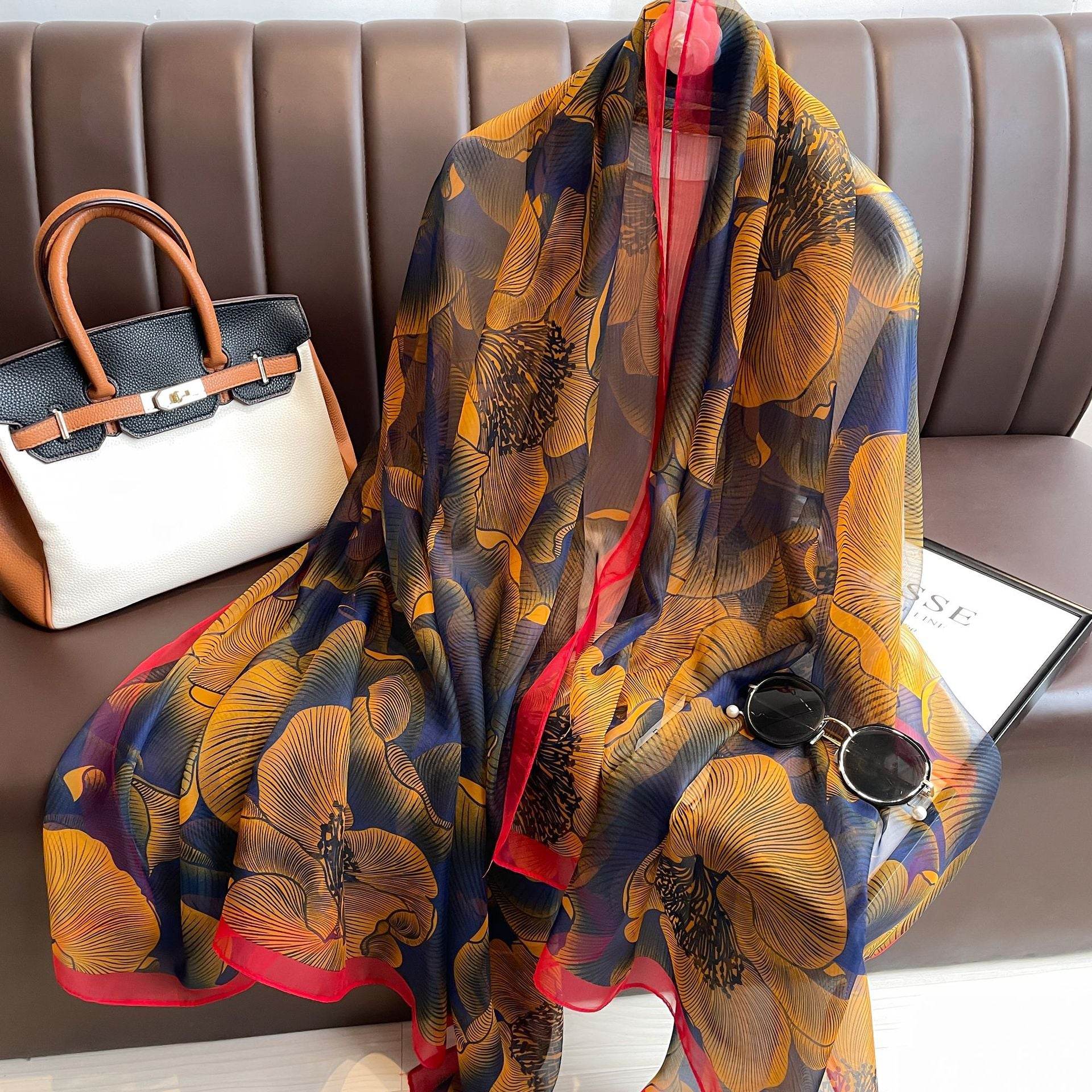 Thin Yourou Begonia Scarf Shawl - Elegant Summer Polyester Wrap - Buy Center US