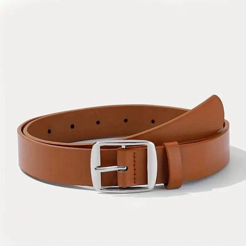 Buycenter Men's Casual Belt - Pin Buckle PU Microfiber Fashion Accessory - Buy Center US