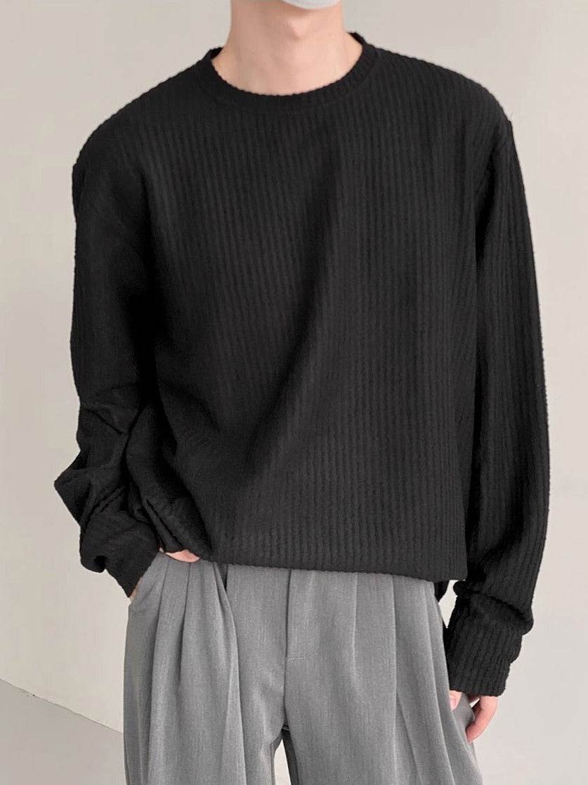 Men's Autumn Loose Casual Shirt - Versatile Pullover in Solid Colors - Buy Center US