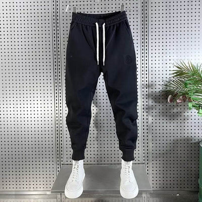 Buycenter Autumn Sports Pants for Men - Solid Color, Light Gray & Black - Buy Center US