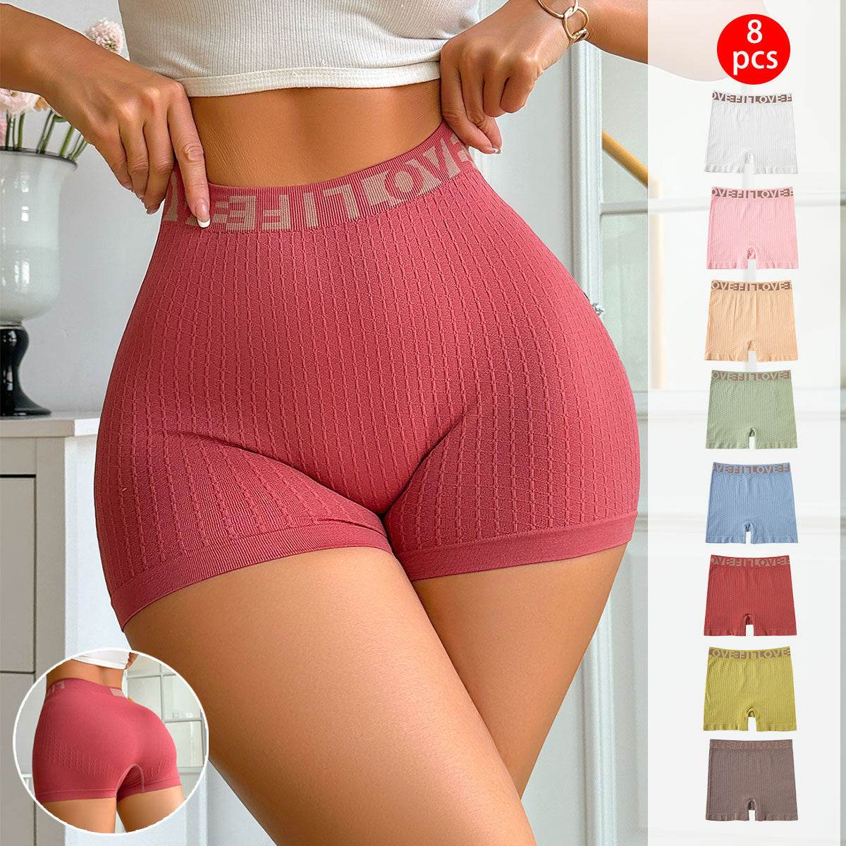 Women's High Top Sports Boxers - Breathable & Seamless Nylon Shorts - Buy Center US