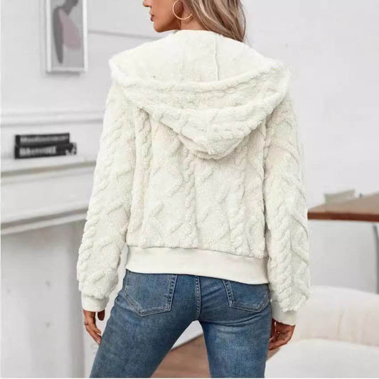 Hooded Knitted Plaid Coat - Japanese Casual Sweater Cardigan - Buy Center US