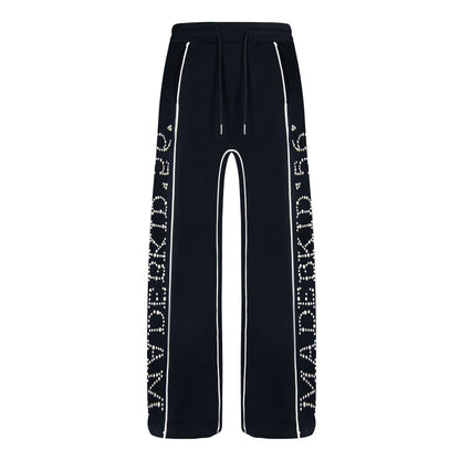 Casual Loose Hot Diamond Letter Stripes Sports Pants for Men - Buy Center US