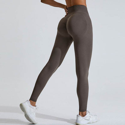 Seamless Peach Hip Raise Yoga Pants - Stylish Fitness Leggings for All Activities - Buy Center US