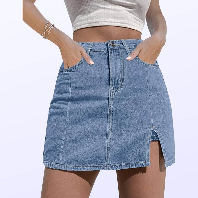 Versatile Denim Skirt - High-Grade Casual Culotte in Various Colors - Buy Center US