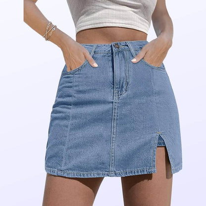 Versatile Denim Skirt - High-Grade Casual Culotte in Various Colors - Buy Center US