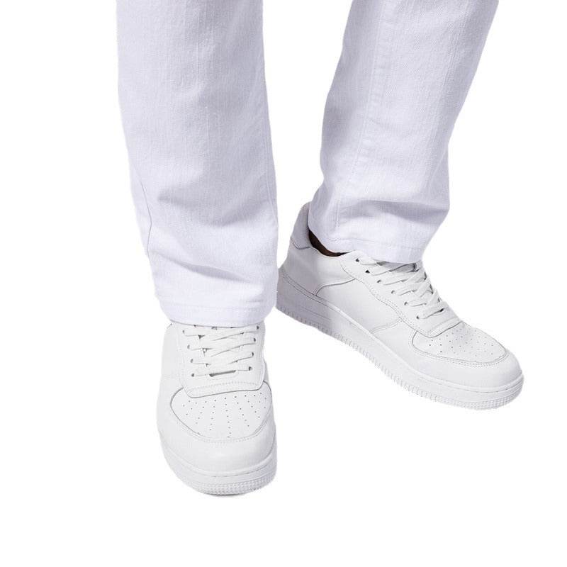 Men's European American White Stretch Skinny Jeans - Comfortable Fit - Buy Center US