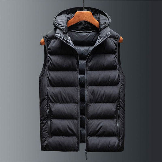 Buycenter Men’s Hooded Waistcoat - Loose Fit, Plus Sizes Available - Buy Center US