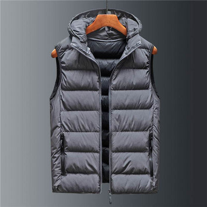 Buycenter Men’s Hooded Waistcoat - Loose Fit, Plus Sizes Available - Buy Center US