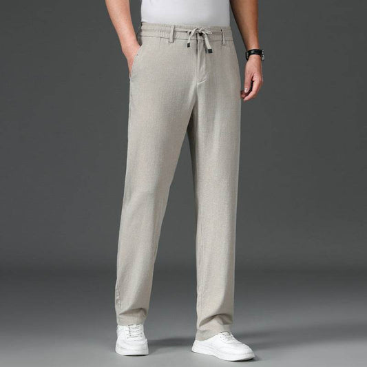 Summer Breathable Loose Straight Pants - Cotton Linen Tencel Blend - Buy Center US