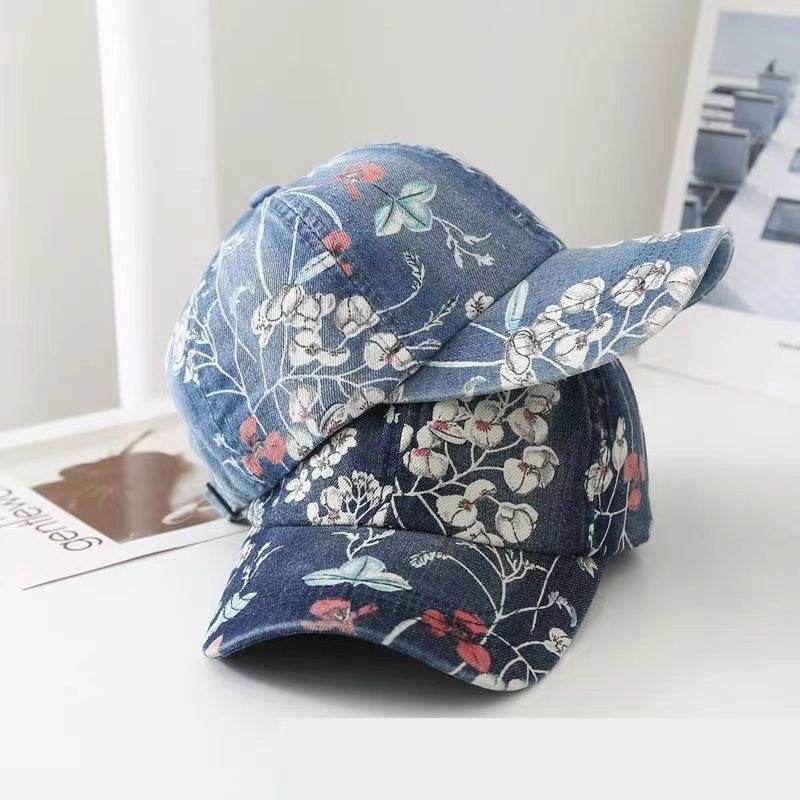 Denim National Advance Flower Printed Baseball Cap - Adjustable and Stylish - Buy Center US