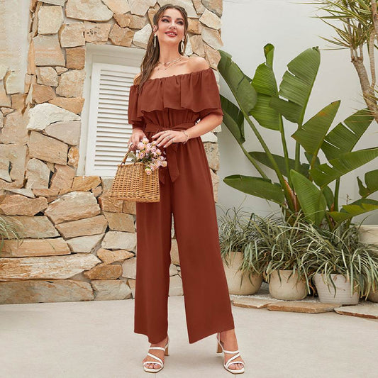 Women's Cropped Lace-up Wide-leg Pants - Stylish and Comfortable Fit - Buy Center US