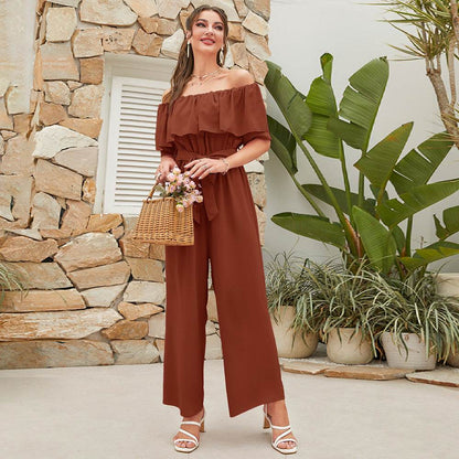 Women's Cropped Lace-up Wide-leg Pants - Stylish and Comfortable Fit - Buy Center US
