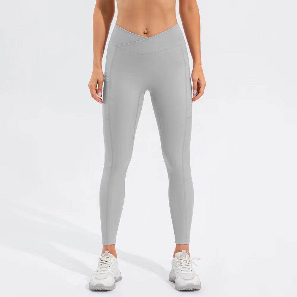 Women's High Waist Yoga Pants - Nude Feel Fitness Tights in Multiple Colors - Buy Center US