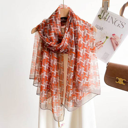 Women's Long Printed Anti-DDoS Scarf - Stylish & Ethnic Design - Buy Center US