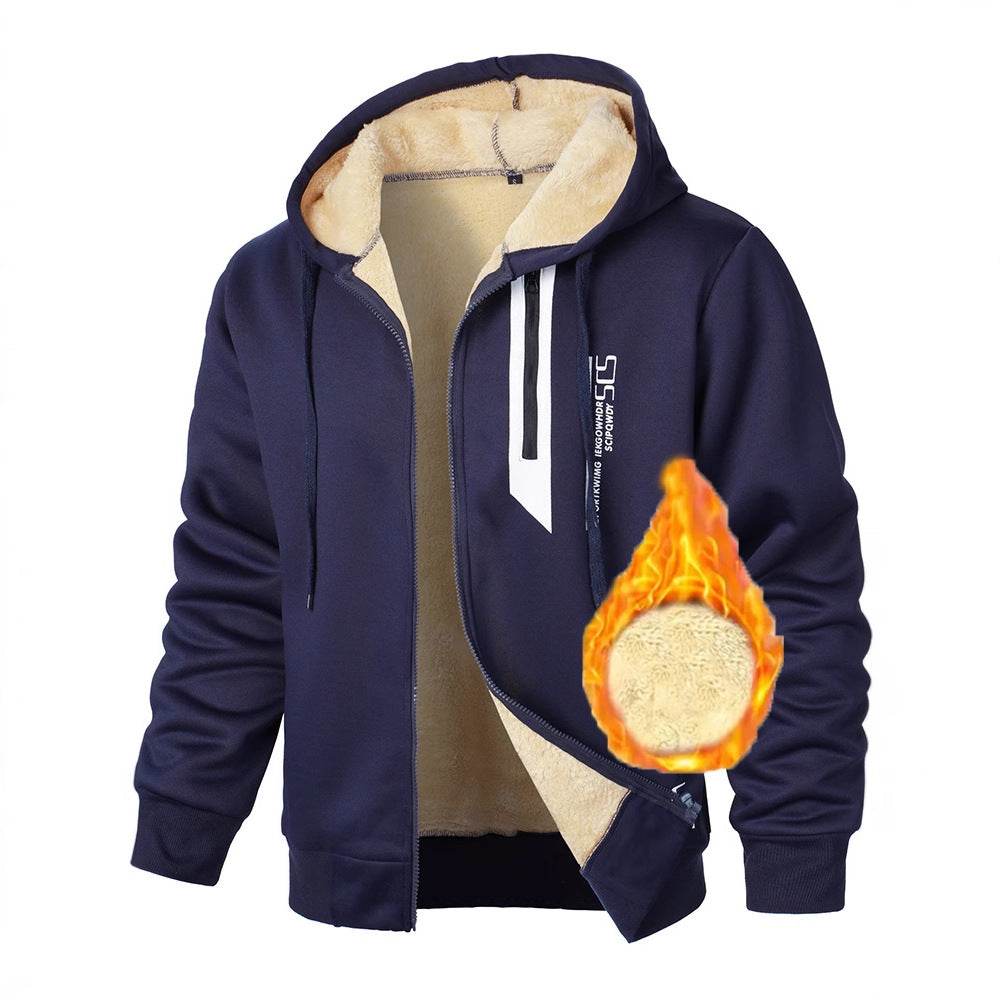 Buycenter Fleece-Lined Men's Sweater - Thickened for Autumn & Winter Comfort - Buy Center US