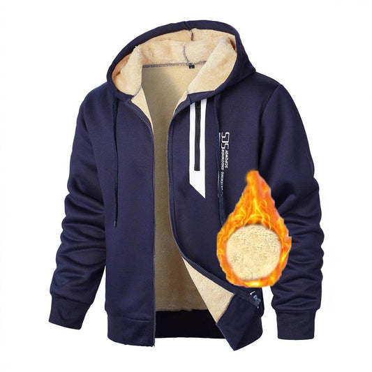 Buycenter Fleece-Lined Men's Sweater - Thickened for Autumn & Winter Comfort - Buy Center US