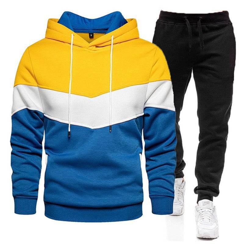 Buycenter Men's Color Matching Hoodie Sportswear Suit - Casual Spring Wear - Buy Center US