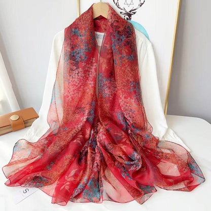 Fashionable Yourou Yarn Rose Scarf for Women - Stylish 135x180cm Design - Buy Center US