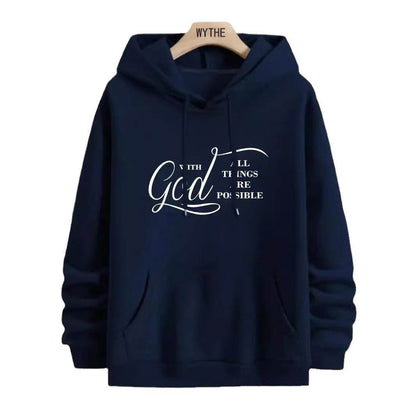 Buycenter Velvet Fall Winter Hoodie - Cotton Pullover for Men - Buy Center US