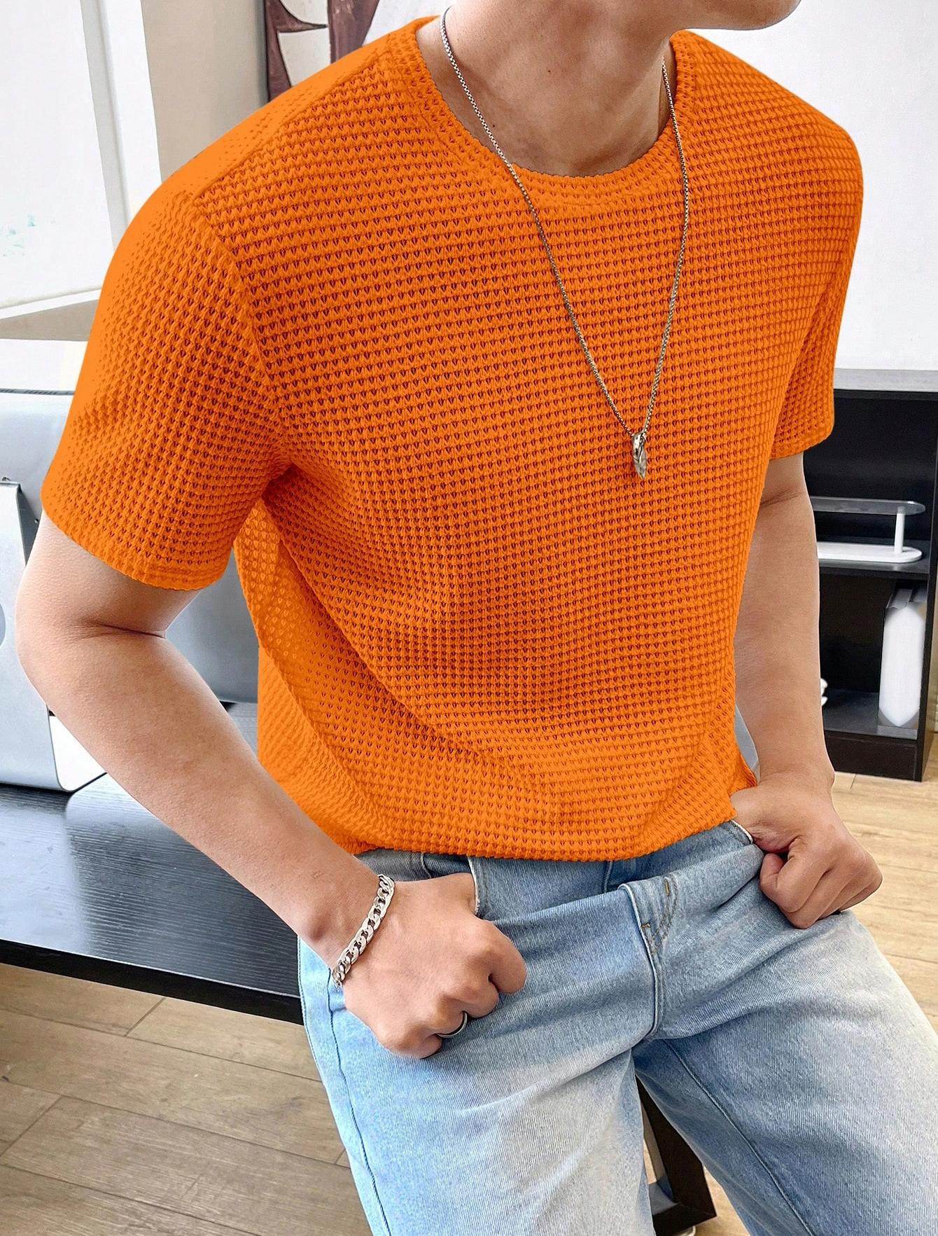 Men's Casual Short Sleeve T-Shirt - Loose Fit, Solid Colors Available - Buy Center US