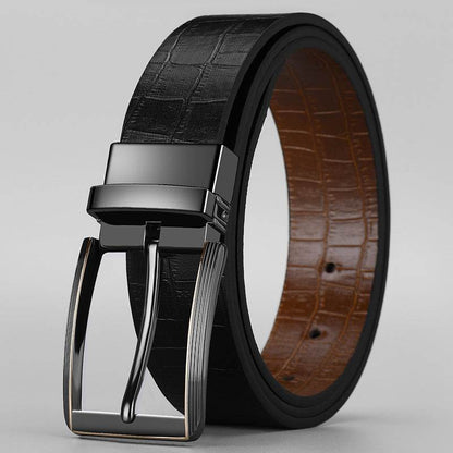 Buycenter Double-Sided Boys Trend Belt - Rotatable Pin Buckle, Stylish Design - Buy Center US