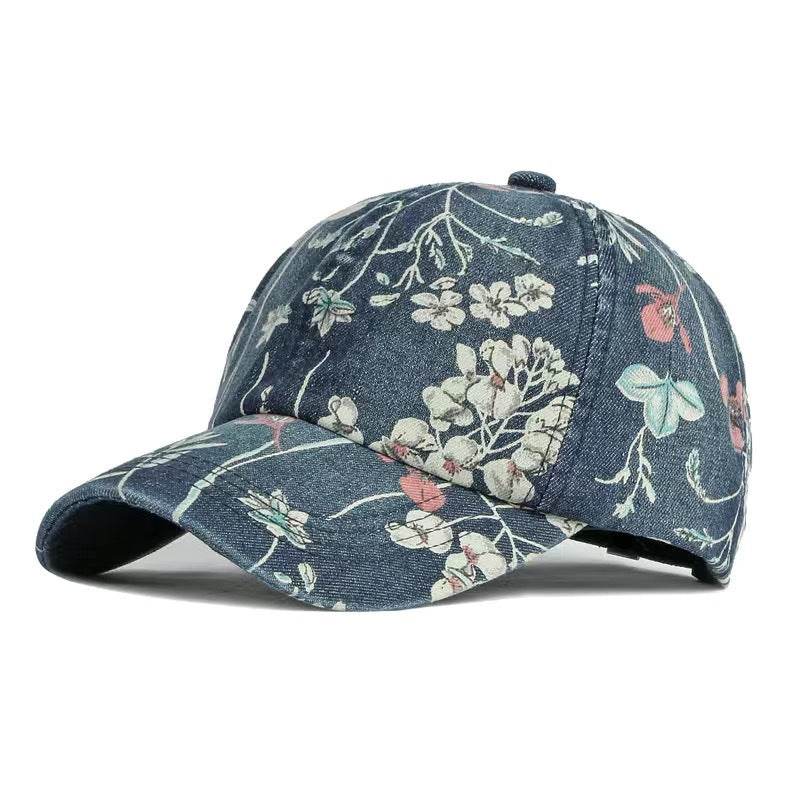 Denim National Advance Flower Printed Baseball Cap - Adjustable and Stylish - Buy Center US