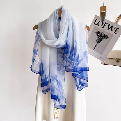Women's Long Printed Anti-DDoS Scarf - Stylish & Ethnic Design - Buy Center US