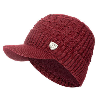 Winter Gradient Color Pullover Hat - Fleece-lined, Breathable Cotton - Buy Center US