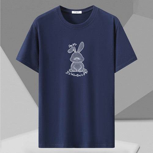 Spring Men’s Loose Half Sleeve Shirt - Plus Size Round Neck Cotton Tee - Buy Center US