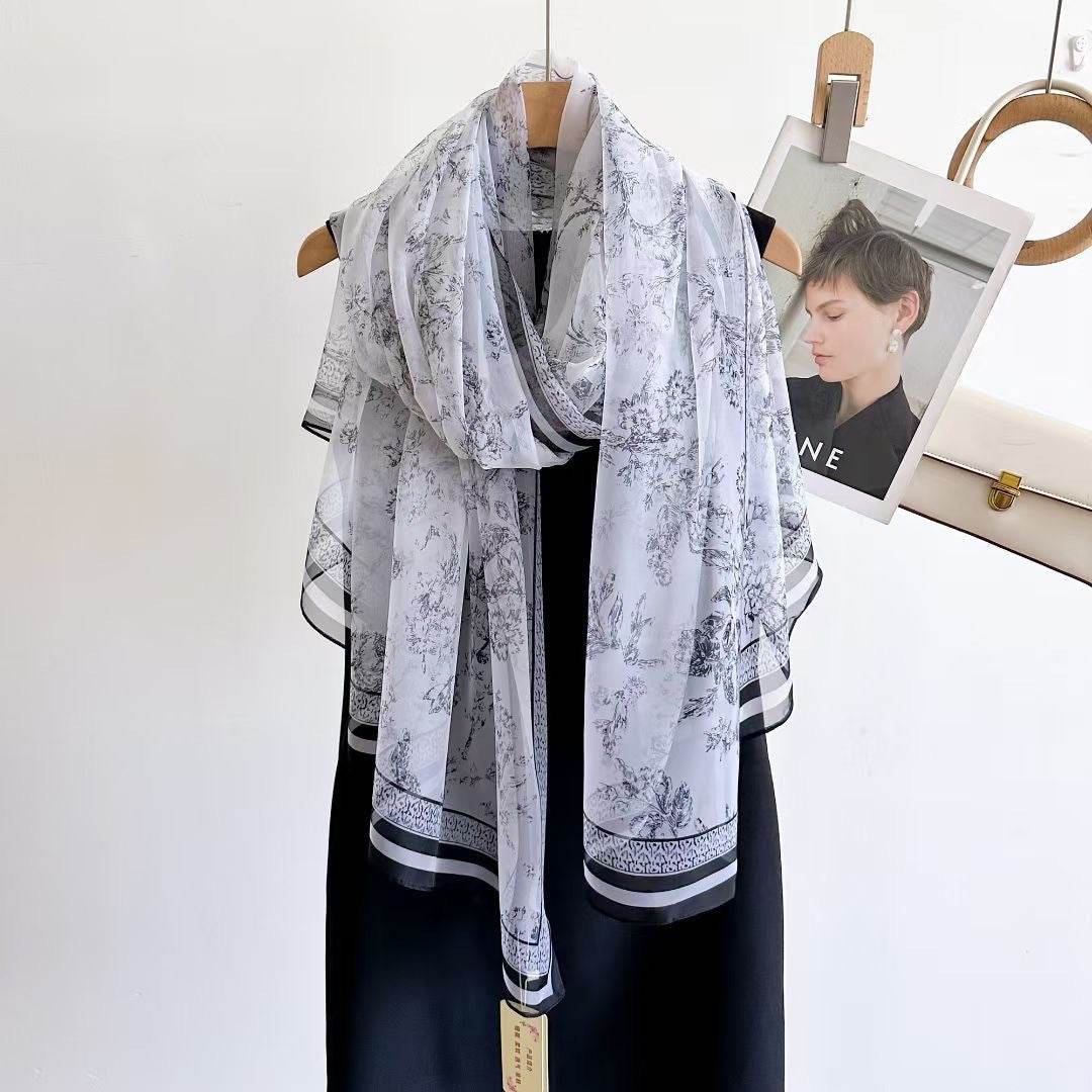 Women's Long Printed Anti-DDoS Scarf - Stylish & Ethnic Design - Buy Center US