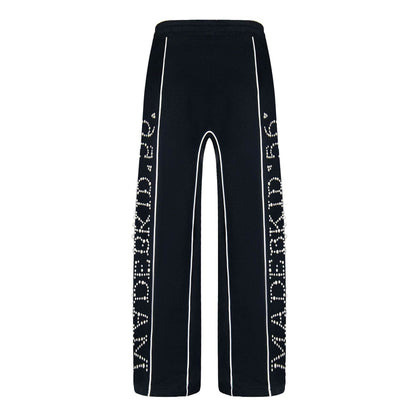 Casual Loose Hot Diamond Letter Stripes Sports Pants for Men - Buy Center US
